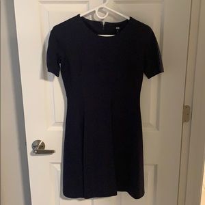 Uniqlo Size Small Pointe Half Sleeve Dress Navy